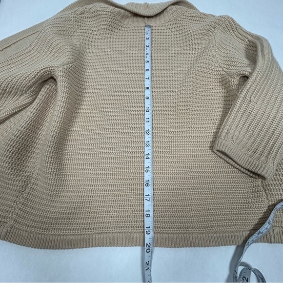 Talbots Tan Women's Cashmere Silk Open-Front Sweater - Picture 6 of 7